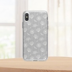 【再販】ボタニカルフラワー グレー Apple iPhoneケース　androidケース　ハードケース 1812-150