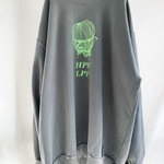/B/HPF LPF イラストガーメントダイスウェットシャツ グレー XL (プリント：イエローグリーン）