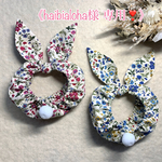 《 haibialoha様専用❣️》犬用‼︎ 小型犬サイズ オーダー🐰お食事用うさ耳スヌード/耳カバー/カチューシャ/たれ耳/小花ピンク/うさぎ年  2点セット