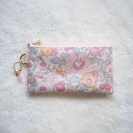 ★One side all skeleton mini pouch　 リバティ　ベッツィ　ダウンシャーヒル　11×6cm　◆　カード入れ　パスケース　小物入れに