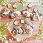    ♡訳ありB品♡チロリアンテープのフリフリピアス(イヤリング)♡オマケ無し♡