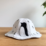 【一点もの】大きな『ぺんじん』のキルティングチューリップハット/キッズ・ベビー用帽子
