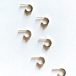 LAST1点【6pcs gold #ls】丸カン付きfoop pierce parts