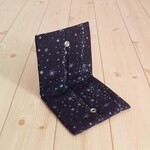 宇宙　星　携帯ティッシュケース　メンズ　男の子　ボックスティッシュから詰替え　マスク・ペーパータオル　ラッピング対応可　クリスマス　黒×シルバー　　122