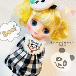 ○受注○MIDIBlytheoutfitꔛ♥パンダちゃんバルーンワンピースꔛ（レッド）♥supipi39