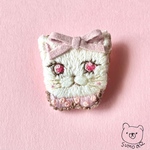 おしゃれ猫＊ブローチ(pink)