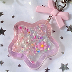 フラワーリボン🎀シャカシャカキーホルダー