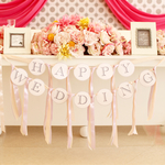 【受注生産】HAPPY WEDDING リボンガーランド ラベンダー