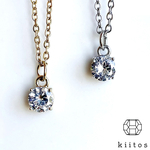 つけっぱなし！OK♪ 316L サージカルステンレス　1粒　CZ ジルコニア ネックレス 金属アレルギー対応　ステンレス