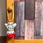マヌルネコの砂漠の王様のクリスマスオーナメント 紙粘土細工 クリスマスツリー飾り