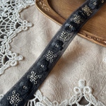 インド刺繍リボン　花　インド刺繍　スパンコール　刺繍リボン　リボン　りぼん　※10月8日よりゆうパケットにて発送となります。