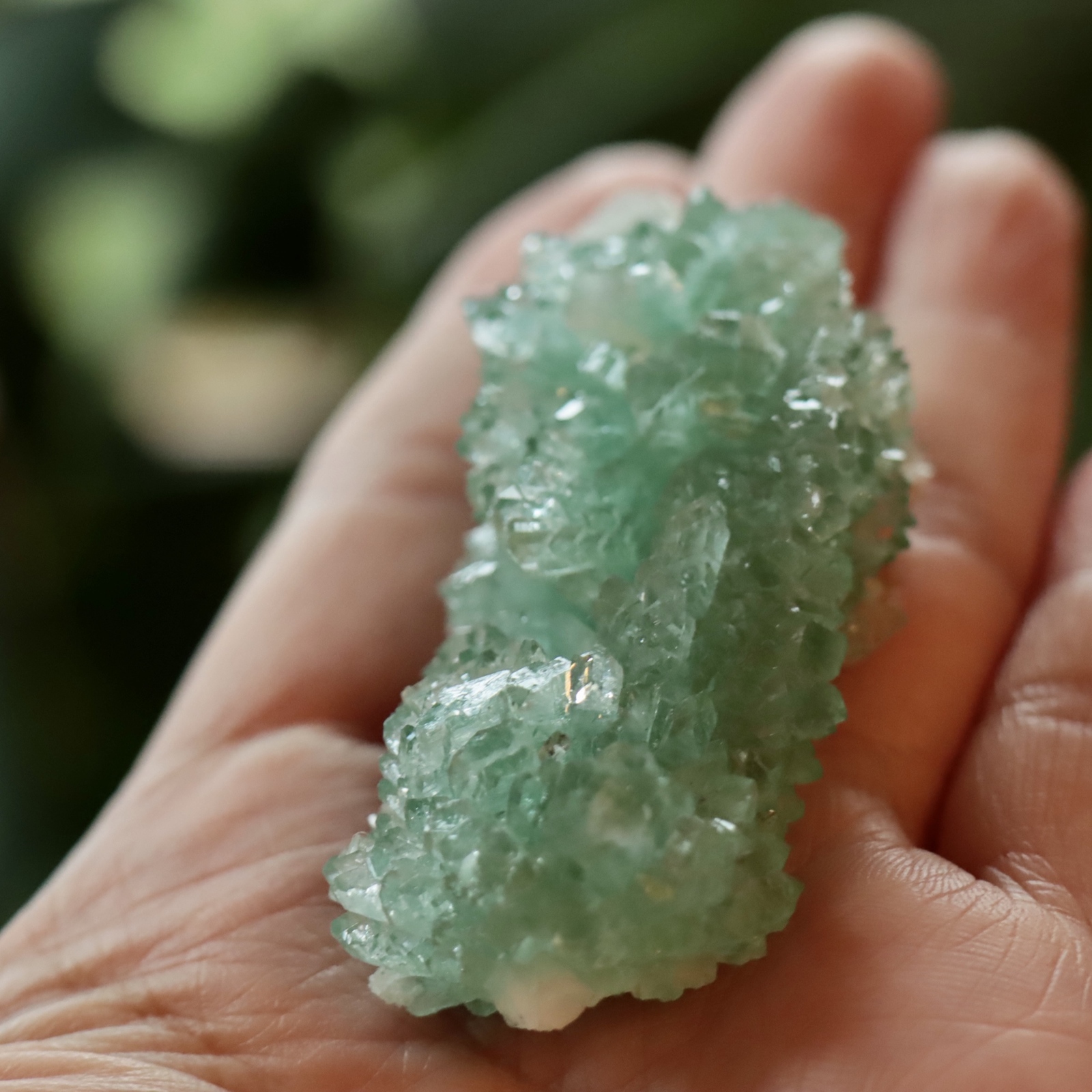 超希少！ キラキラ 高発色 グリーンアポフィライト原石 - Kay