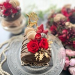 ＊本物みたい！クリスマスまで長く飾って楽しめる【華やかで美味しそうなブッシュ・ド・ノエル】＊受注生産