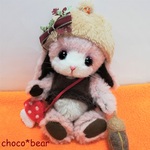 どんぐり  うさぎ　シープウール　choco*bear　テディベア