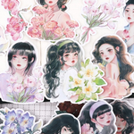 フレークシール　女の子　お花
