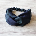 ウールのクロスターバン（タータンチェック・ブラックウォッチ）