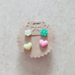 送料込み ハートとお花のピアス