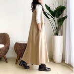 スウェット素材♪２WAYジャンパースカート（Brown Beige）