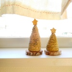 🎄 蔵出しsale 🔔  粘土のツリー大きさ違い2点セット🎄