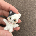 二足歩行　黒ブチ猫ちゃん　モールベア  モールアート