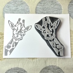 ひょっこりキリンさんはんこ