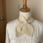 「再販」シルクウールのあったかミニマフラー