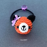 【今年も登場☆ハロウィン限定】ハロウィンねこちゃんのあみぐるみヘアゴム