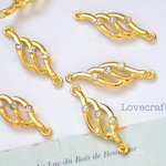 パーツ　gold sea shell*巻貝のコネクター*ラインストーン