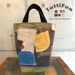 tuttifun＊ボタンの付いたirodori 帆布バッグ