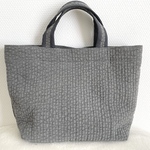 韓国 ヌビ生地を使用したヌビバッグ　[ダークグレー M]