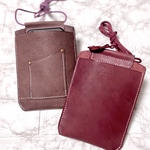 特集掲載【10/26NEWカラー】フタ無しスマホショルダー・スマホポシェット　マチありマチなし２タイプ　キャメル　黄唐茶　シュリンク　軽量　シンプル