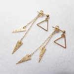 トリプル三角△▼▼バックキャッチ付2wayピアス