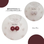 クリスマス限定プチギフトセット(イヤリング２点　苺色＆ホワイト）