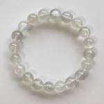No.655○* クリア ムーンストーン （ 8mm up） ブレス  シンプル ホワイト系 ブレスレット ○*  天然石 blanc mille
