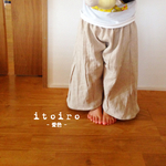 ハーフリネン ガウチョパンツ