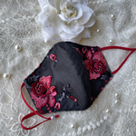 《NEW》レッド×ピンク薔薇刺繍レースマスク＊抗菌加工クレンゼ＊3サイズ