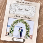【💍飾れるリングピロー💍】名入れフォトフレーム 名入れ無料 ウエディング リングケース リングボックス 指輪ケース 結婚指輪 婚約指輪 結婚祝い結婚式 ブライダル 結婚式  結婚記念日