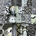 (再販×3)ゴシックハロウィン(black)B＊洋書コラージュ素材＊ジャンクジャーナル