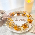 花冠　ベビー　花かんむり　キッズ　~brown orange~ 送料無料