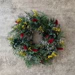 ブルーアイスのリース　クリスマスリース　プリザーブドフラワー　