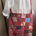 sachiko128さま専用　刺しゅう&パッチワークの斜めがけバック