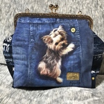 アッシュデザイン　ヨーキー　たっぷりマチ20cm がま口バッグ