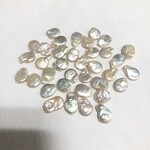 淡水真珠　コイン　貫通バラ珠　10個セット