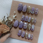 ネイルチップ  ニュアンスネイル   紫  パープル 
