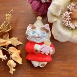 クリスマスクッキーとねこブローチ