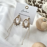 【再販】clear × blue beads [ gold ]