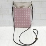 ◆再販◆ 水玉 くすみピンク スマホ ポシェット サコッシュ  