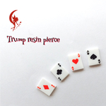 トランプ樹脂ピアス