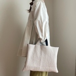イブル生地　beige シンプル　レッスンバッグ