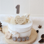 ゲスト様　専用　くまさんとドライフラワーのクレイケーキ♪オーダーページ♡ クレイバースデーケーキ　誕生日　自宅撮影